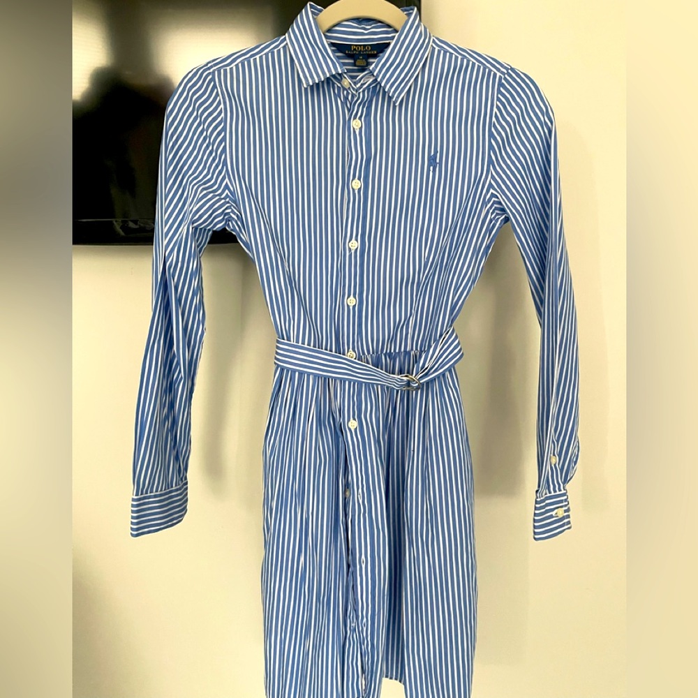 Beautiful Polo RL belted shirt dress